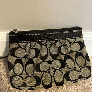Coach black and grey clutch